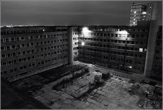 View to used part of building